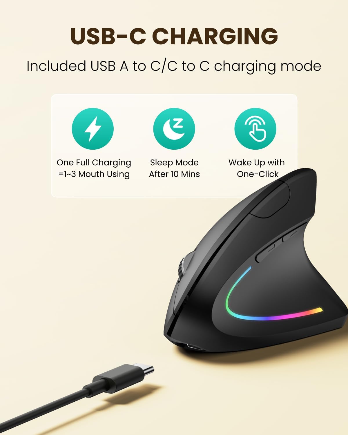 MOUSE ERGONOMICO JERTECH JR322
